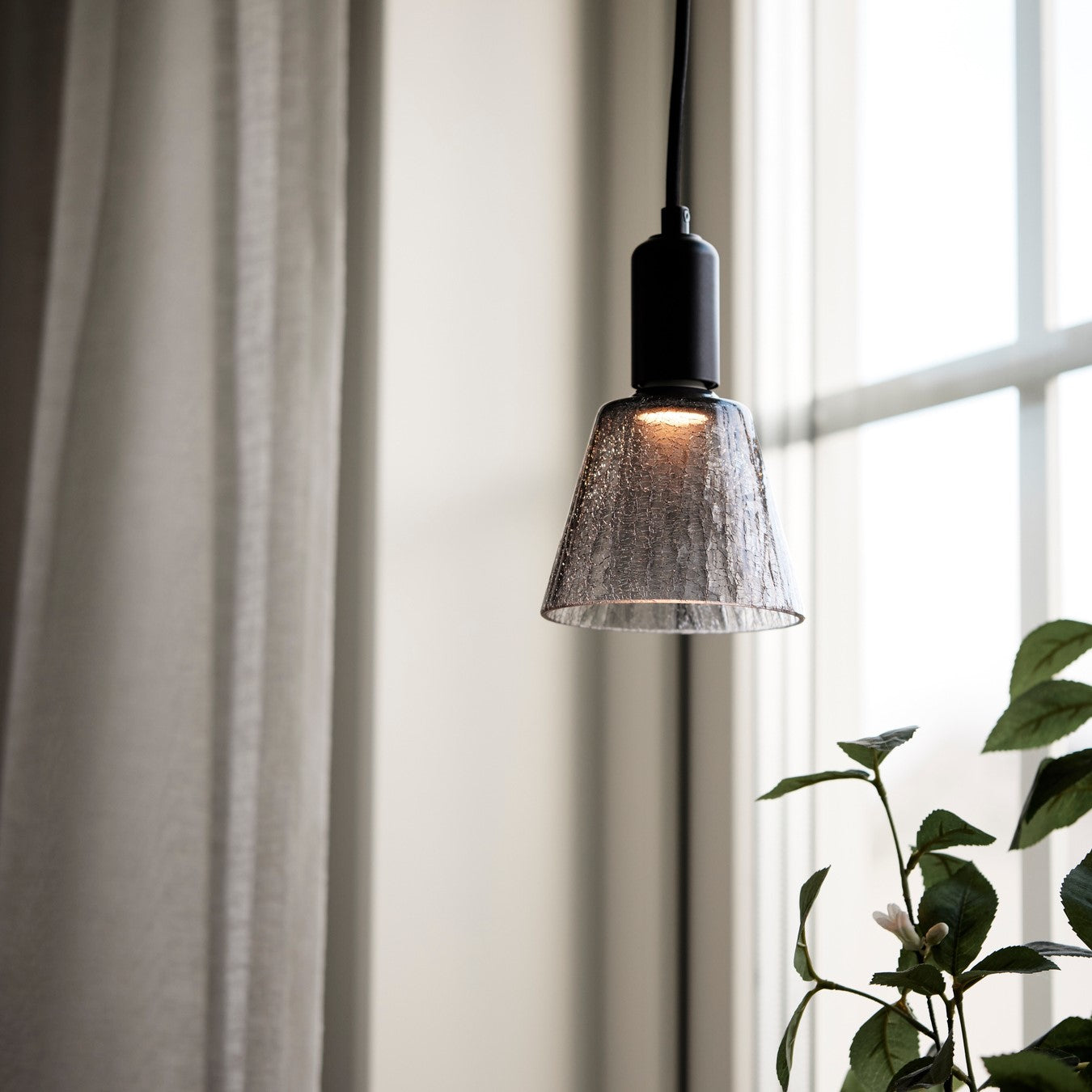 Fönsterlampa Tilda svart 18 cm