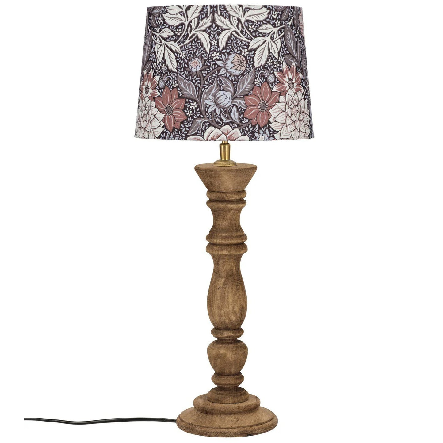 Bordslampa Lodge med lampskärm Dahlia brun 59 cm