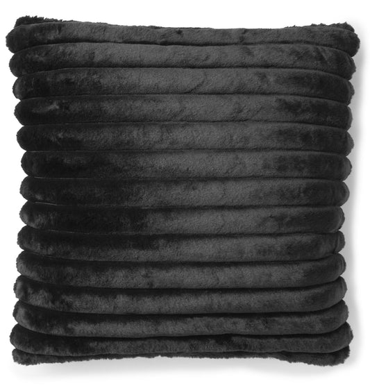 Stripy kudde svart, inklusive innerkudde